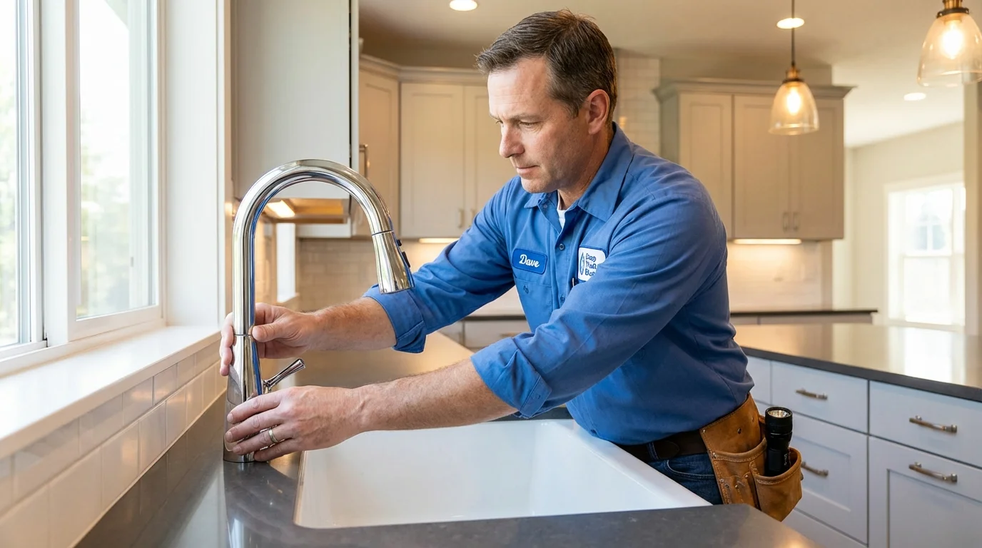 Kitchen faucet installation by Johns Plumbing LLC in Yelm